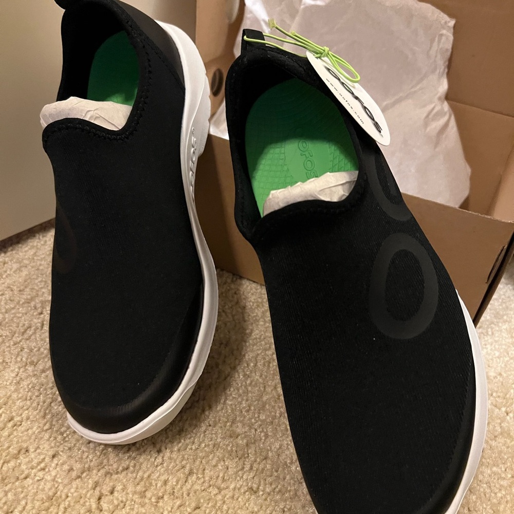 OOFOS Black Slip-On Sneakers - Picture 2 of 4